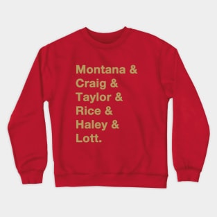 1989 49ers gold Crewneck Sweatshirt